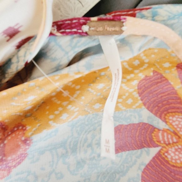 Free People Womens Tied To You Tank Tropical Combo Boho - Picture 5 of 11